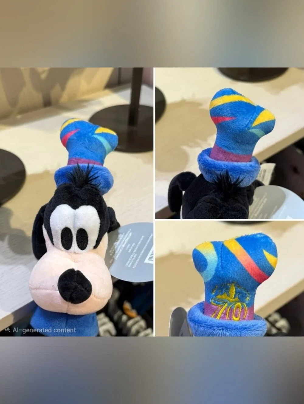 Disney 70th Headband  Mickey, Goofy, Minnie (Multicolor)